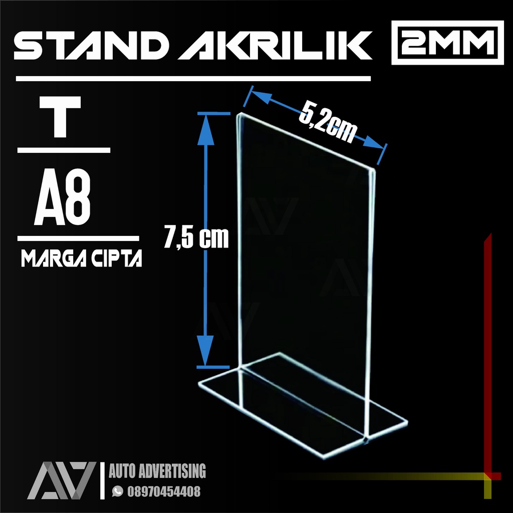 Jual Stand Akrilik Tempat Brosur Qris Meja Ukuran A4 A5 A6 A8 Shopee