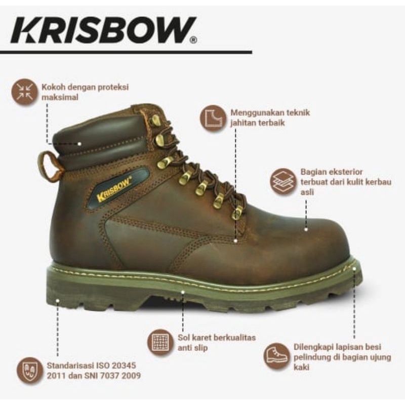 Jual Krisbow Vulcan Sepatu Pengaman Safety Shoes Original Shopee