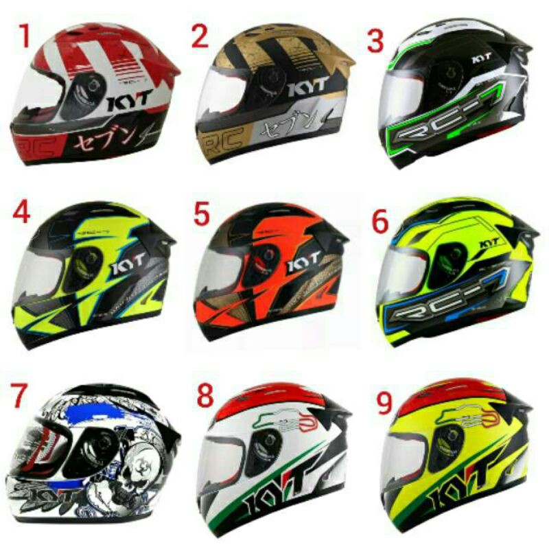 Jual Helm Fullface Kyt Rc Kyt Rc Seven Motif Helm Sni Kyt Rc Shopee Indonesia