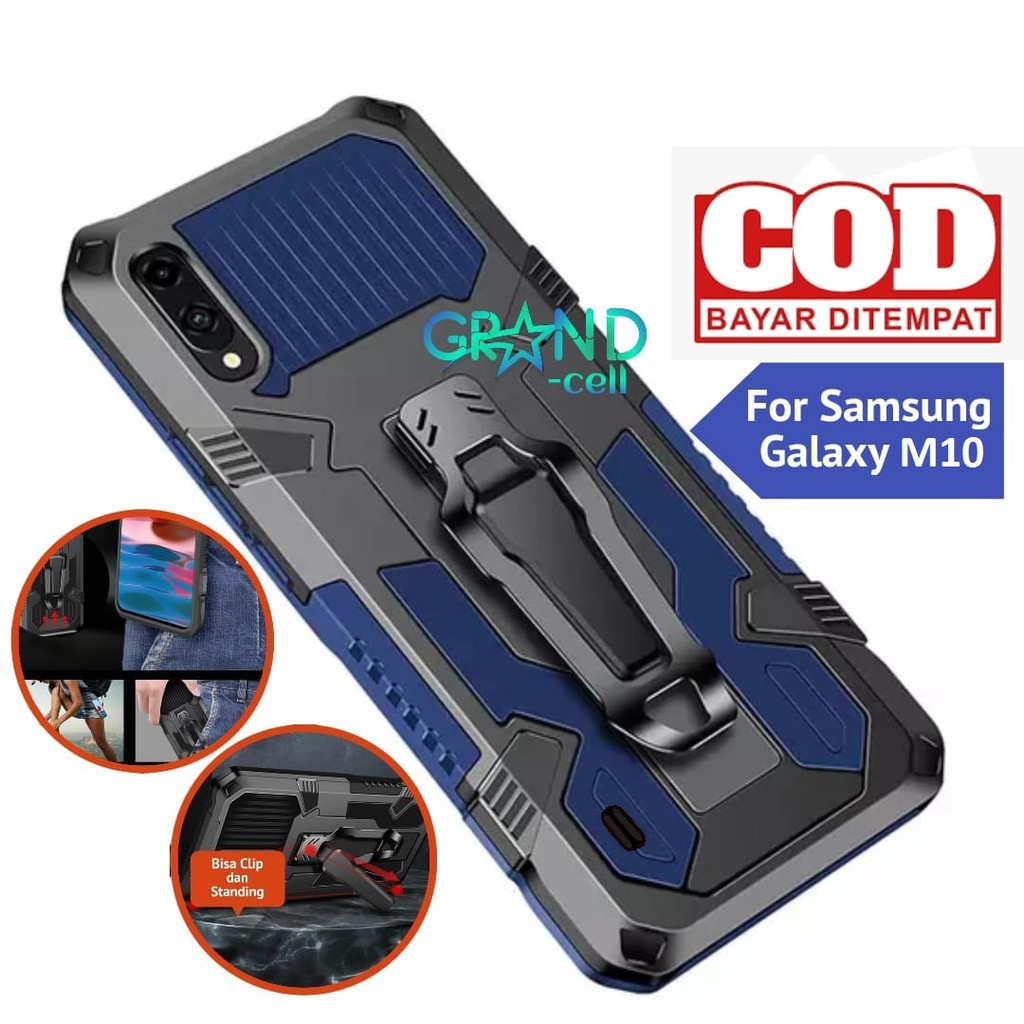 Jual Case HP Samsung Galaxy M10 Premium Casing Belt Clip Standing