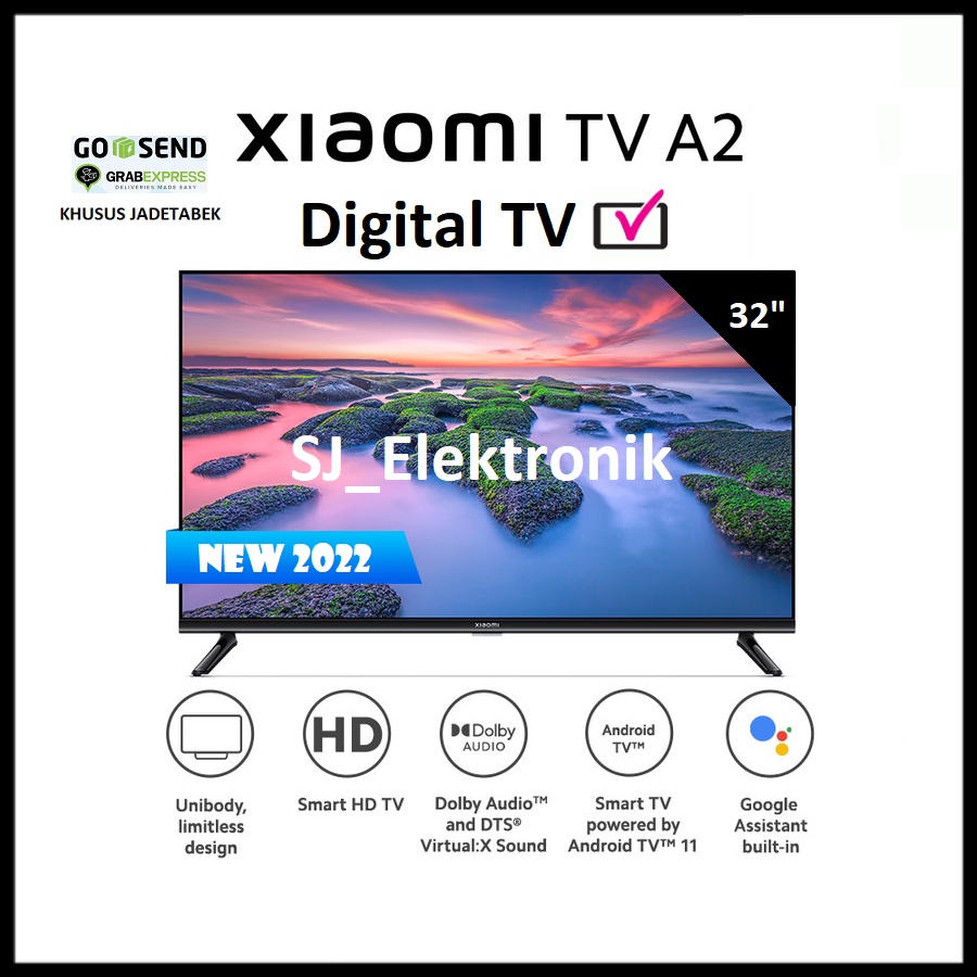 Jual LED TV Xiaomi TV A2 32" MI TV 32 Inch HD AndroidTV - Digital TV ...