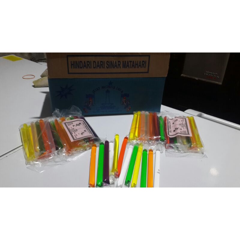 Jual Jely Stick Panjang Jajanan Anak Agar Agar Rasa Buah 1pack Isi