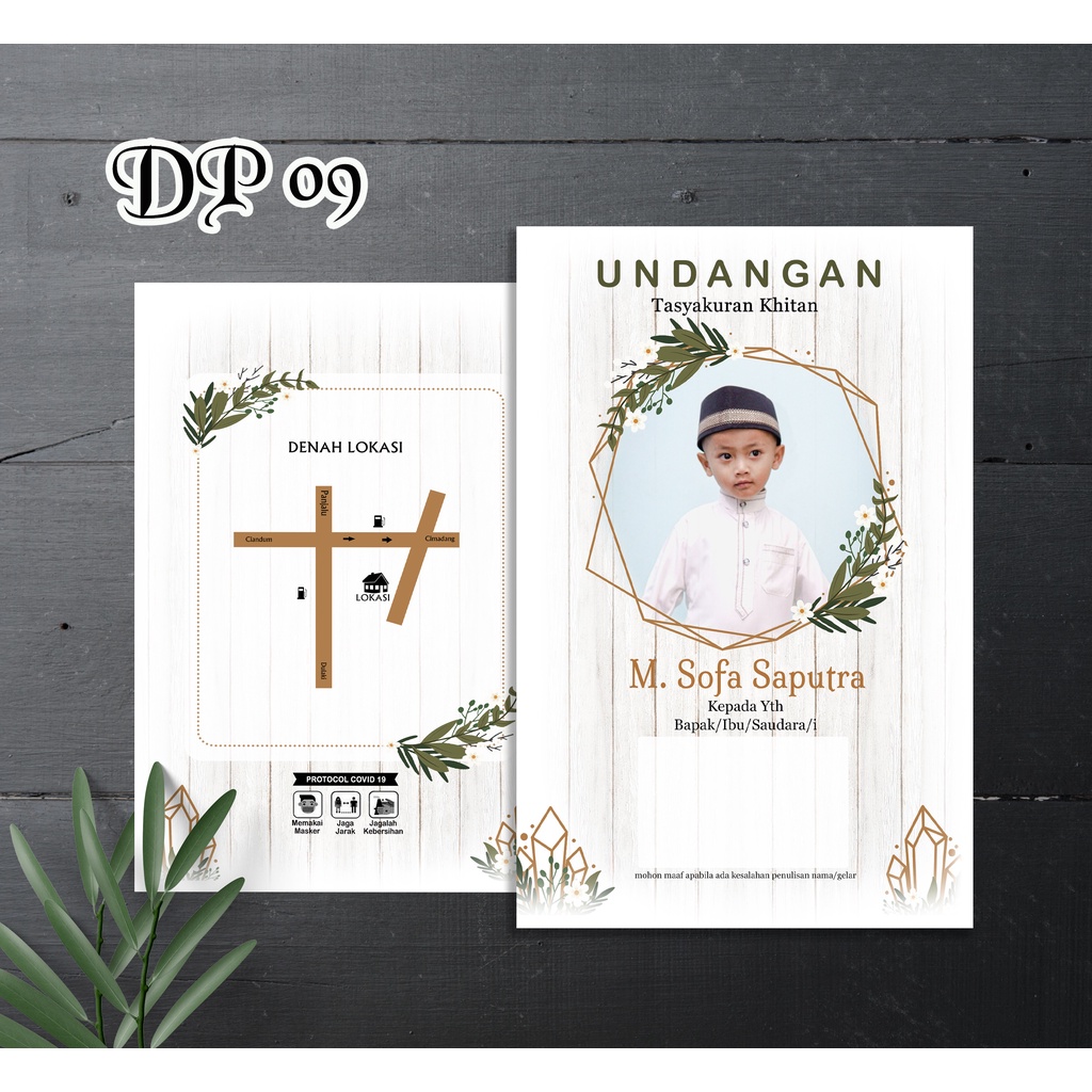 Jual Undangan Khitan khitanan sunat hitan Murah gratis Plastik cepat