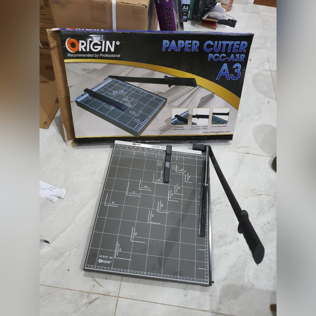 Jual Pemotong Kertas Origin Paper Cutter A3 Pcc A3r 38x46 Cm Shopee