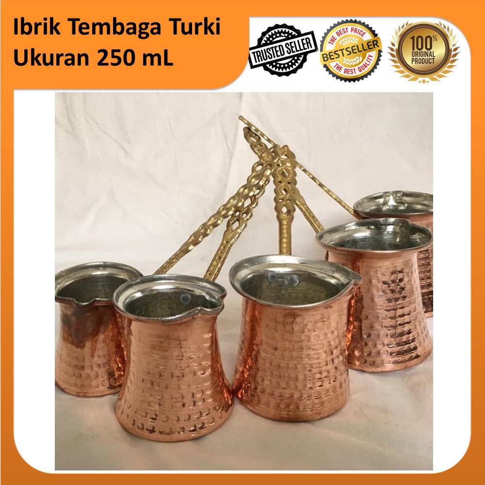Ibrik Turki Tembaga Turkish Coffee Pot Ibrik Ibrik Turkish Pot Kopi Turki Pot Kapasitas 250ml