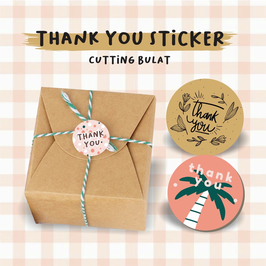 Jual Stiker Thank You Sticker Segel Ucapan Terima Kasih Cutting