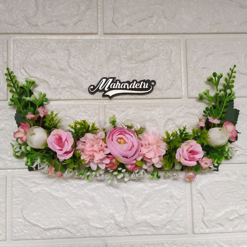 Jual Rangkaian Bunga Melengkung TINGGAL TEMPEL untuk bingkai 20x30 cm