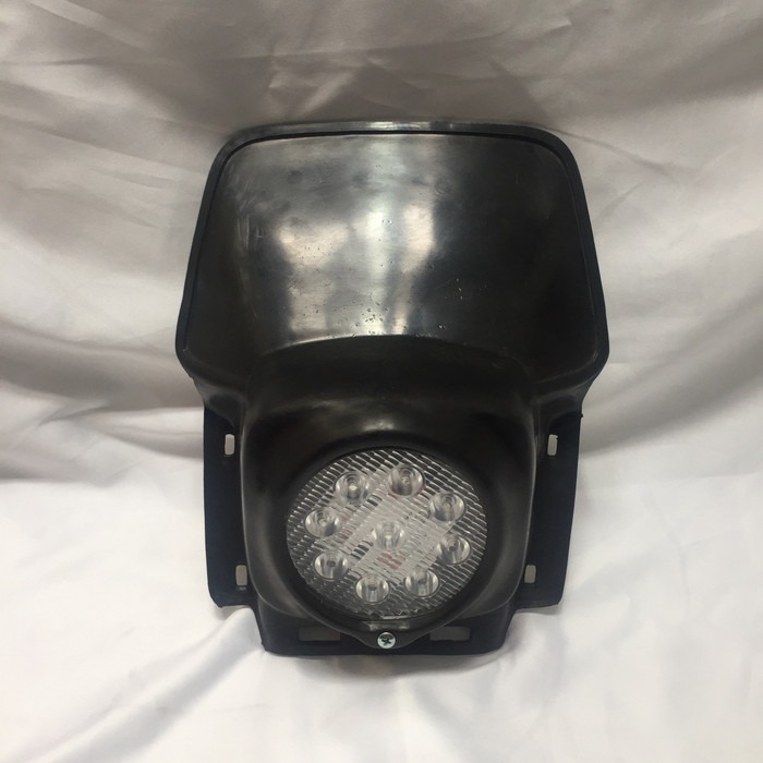 Jual Lampu Depan Jadul Vintage Trail Klasik LED ELBA Warna Hitam Motor