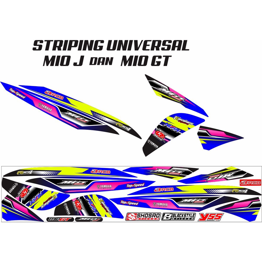 Jual VARIASI STIKER COD / VARIASI YAMAHA MIO GT/MIO J STRIPING/STICKER ...
