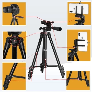 OneSOS Tripod Multifungsi 3120 1020mm Handphone Kamera DSLR Mirrorless Free Holder HP