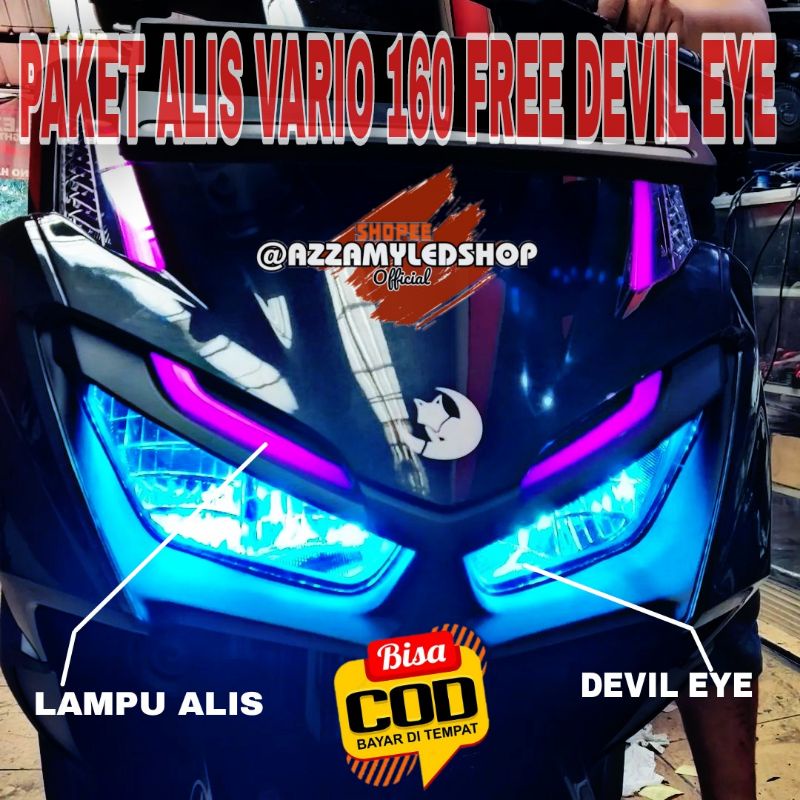 Jual Paket Lengkap Lampu Motor Drl Alis Lampu Alis Vario Bonus