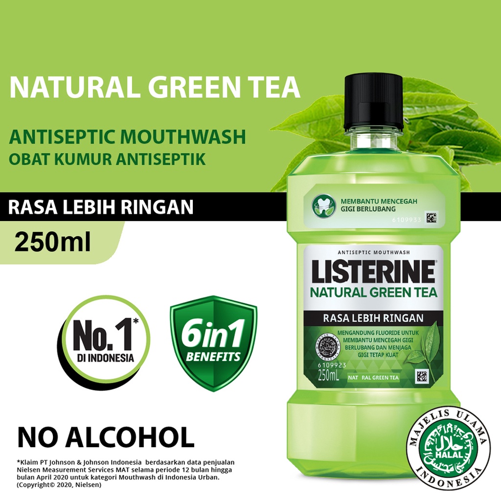 Jual Listerine Green Tea Antiseptic Mouthwash / Obat Kumur Antiseptik