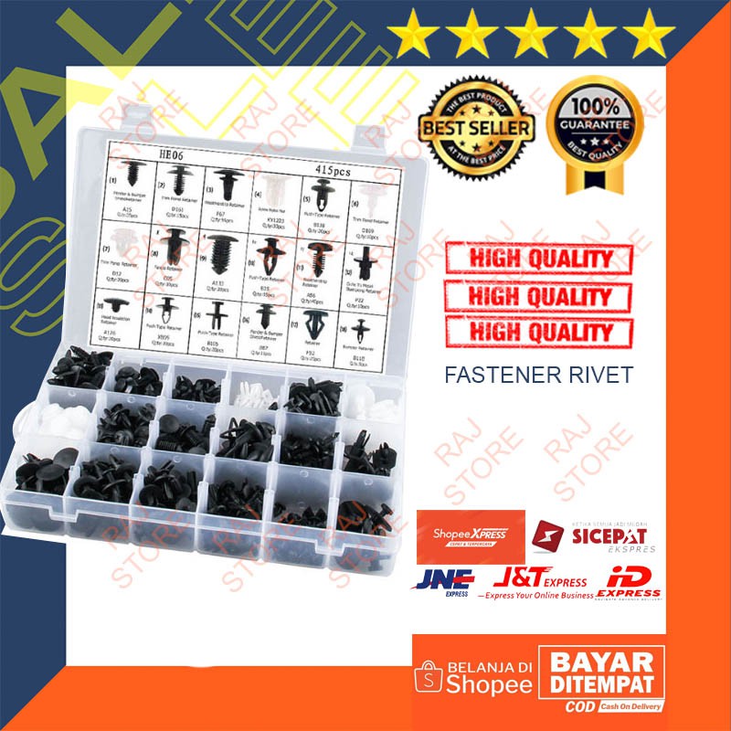 Jual SUGERYY BAUT RIVET UNIVERSAL 415 PCS BLACK | Shopee Indonesia