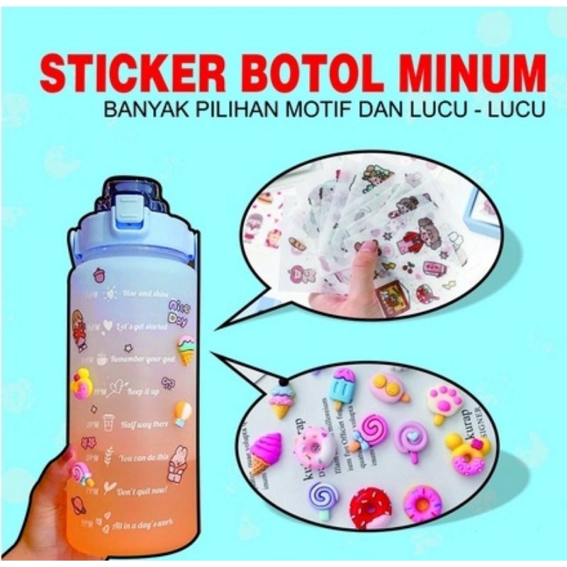 Jual STIKER 3D 4PCS BOTOL MINUM VIRAL | Shopee Indonesia