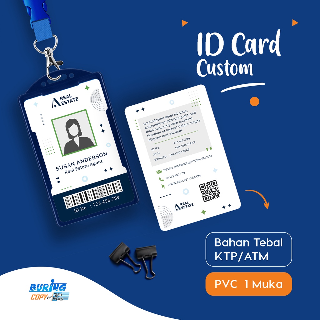 Jual Cetak Id Card Pvc Kartu Identitas Satuan Sisi Shopee Indonesia