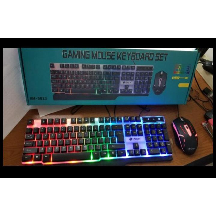 Jual Paket Keyboard With Mouse Gaming Rgb Led Light Magix | Shopee ...