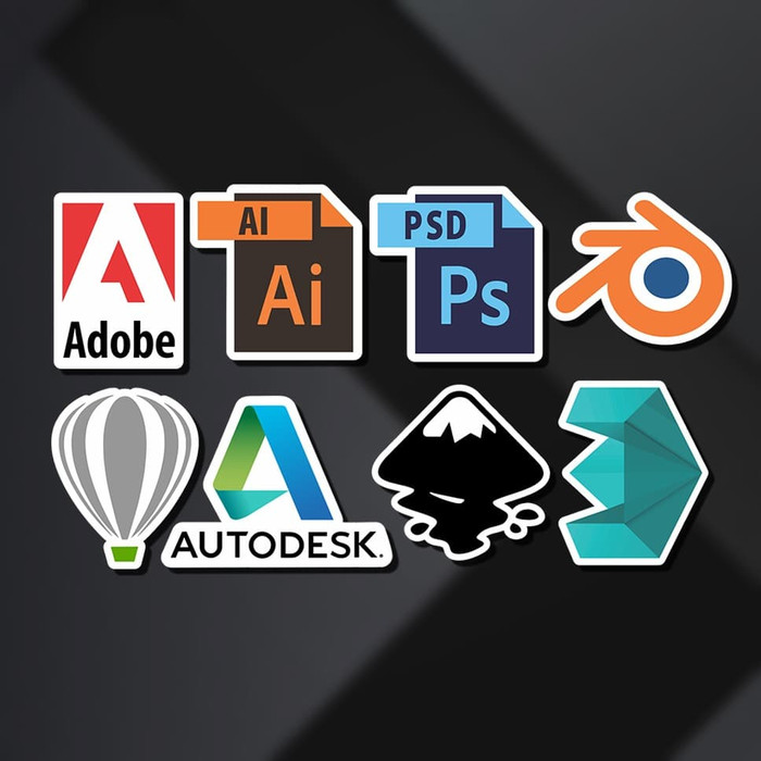 Jual Stiker / Sticker Design Program untuk Laptop, Mobil, Koper, dll