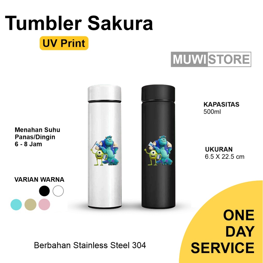 Jual Tumbler Custom Sakura Cetak UV/Print UV Nama/Logo/Foto Souvenir ...