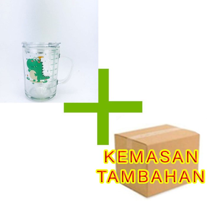 Jual Gelas Kaca Tumbler Gelas Ukur Gelas Gambar Lucu Dengan Pegangan 400ml Shopee 1878