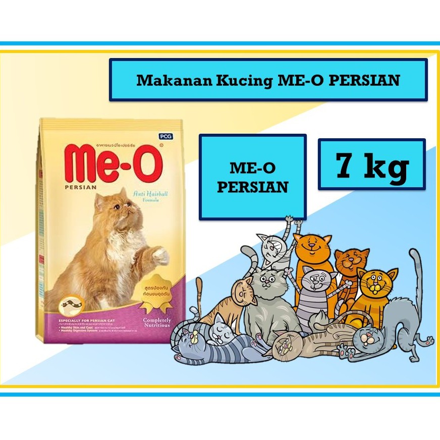 Jual Makanan Kucing ME-O PERSIAN Adult Kemasan 7 Kg | Shopee Indonesia
