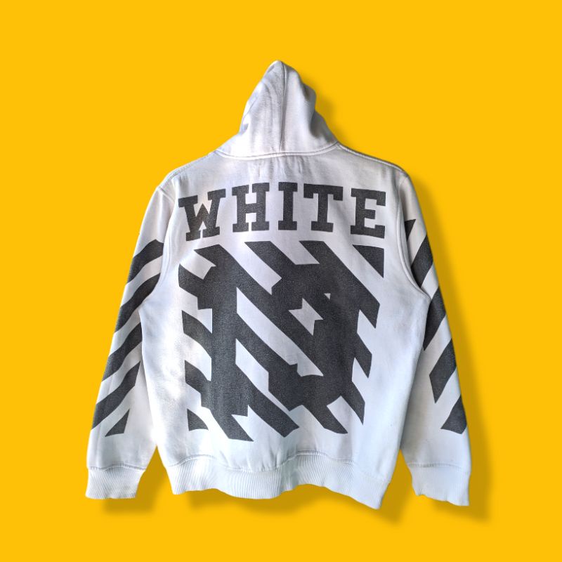 Harga off store white hoodie