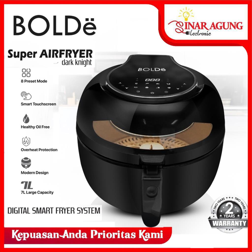 Jual BOLDE AIR FRYER SUPER AIR FRYER 7 LITER - DARK KNIGHT - 100% ORI ...