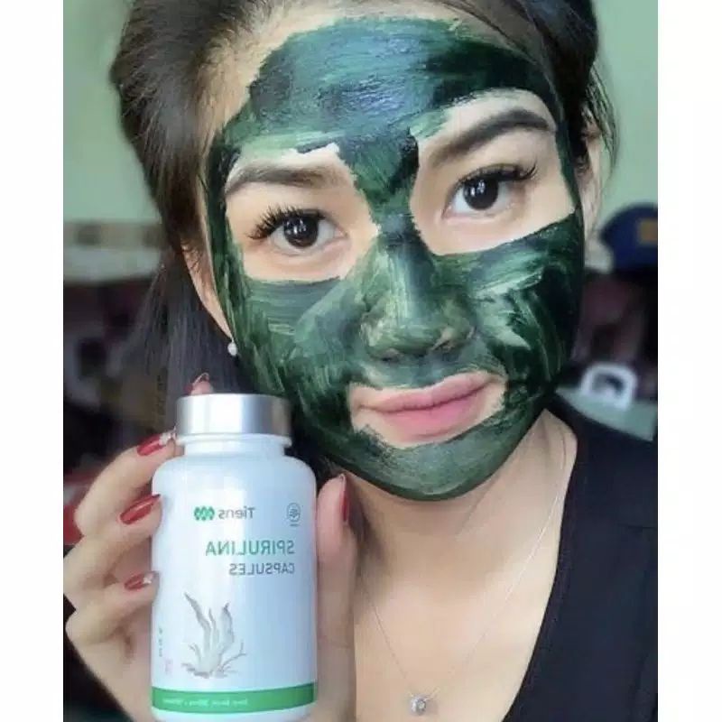 Jual MASKER SPIRULINA ORIGINAL TIENS MASKER WAJAH READY KAPSUL