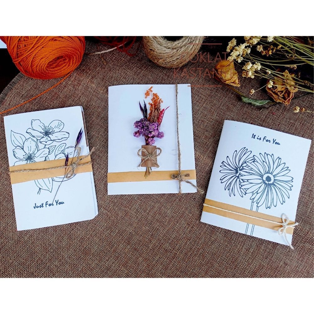 Jual Greeting Cards | Kartu Ucapan Bunga Kering | polos dan Custom ...
