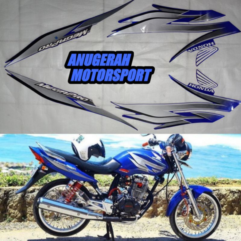 Jual striping / sticker lis Megapro Primus biru 2009 ( MP / Mega pro ...
