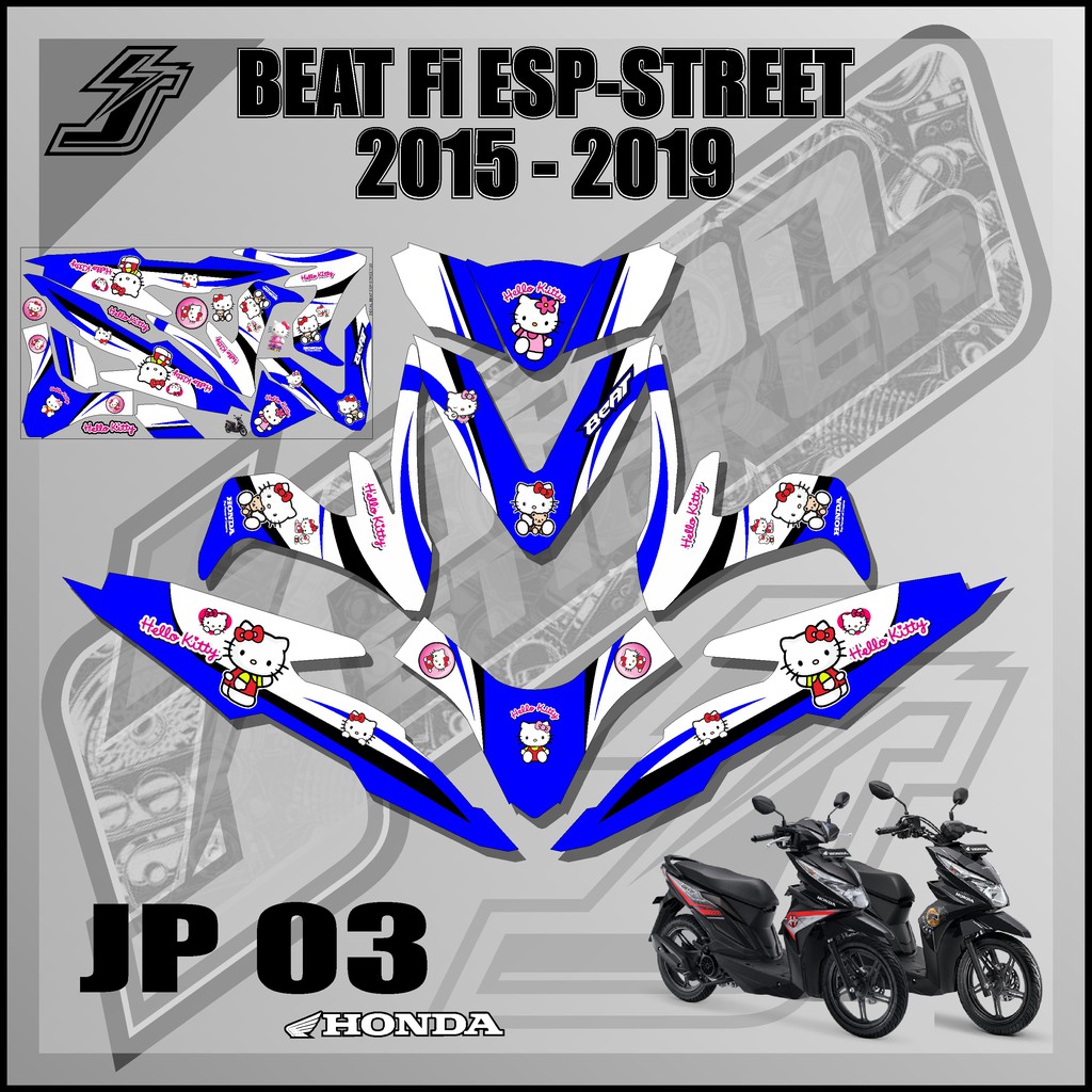 Jual Sticker Decal Fullbody Honda Beat Street Fi Esp Iss Fi Desain Jp Hello