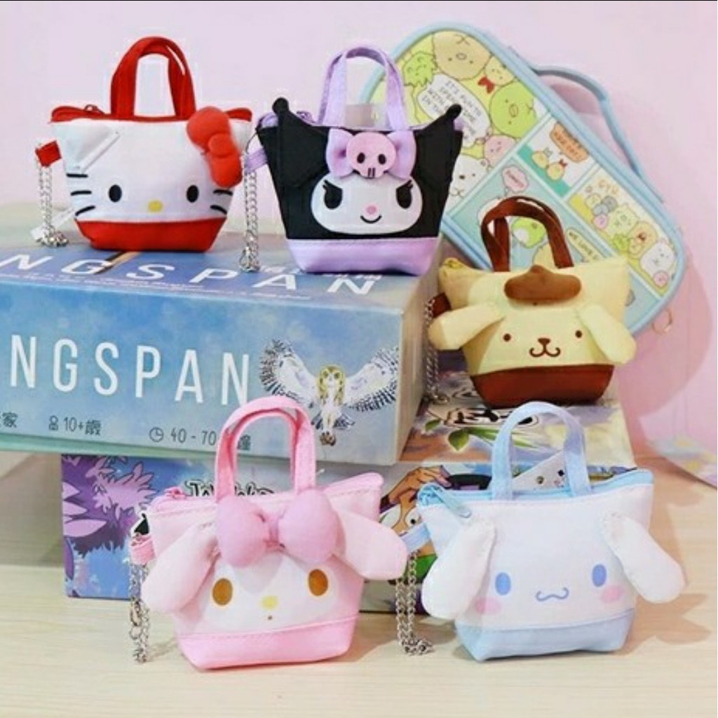 Jual Gantungan Kunci/Gantungan Tas Dompet Koin Bentuk Tas Mini Sanrio