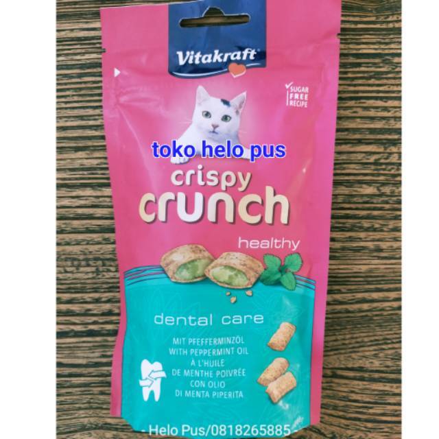 Jual Vitakraft Crispy Crunch Cat Dental Snack kesehatan gigi Kucing 60 ...