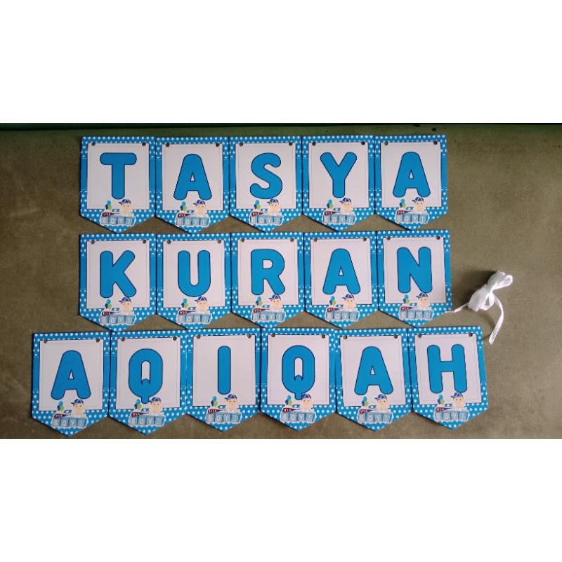 Jual Tulisan Tasyakuran Aqiqah/Bunting Flag Tasyakuran Aqiqah | Shopee