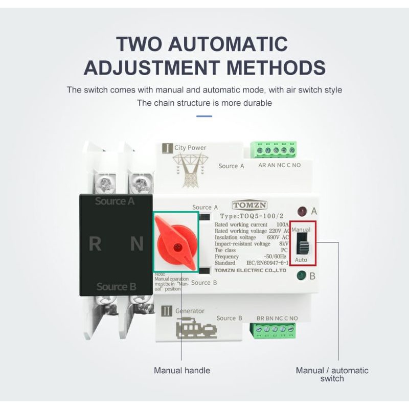 Jual TOMZN ATS Automatic Transfer Switch 2P | Shopee Indonesia