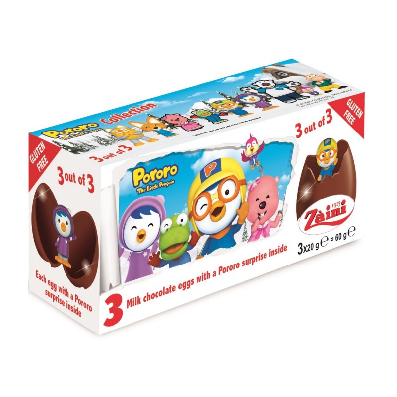 Jual Egg Zaini Chocolate Surprise 60 gr Pororo Shopee Indonesia