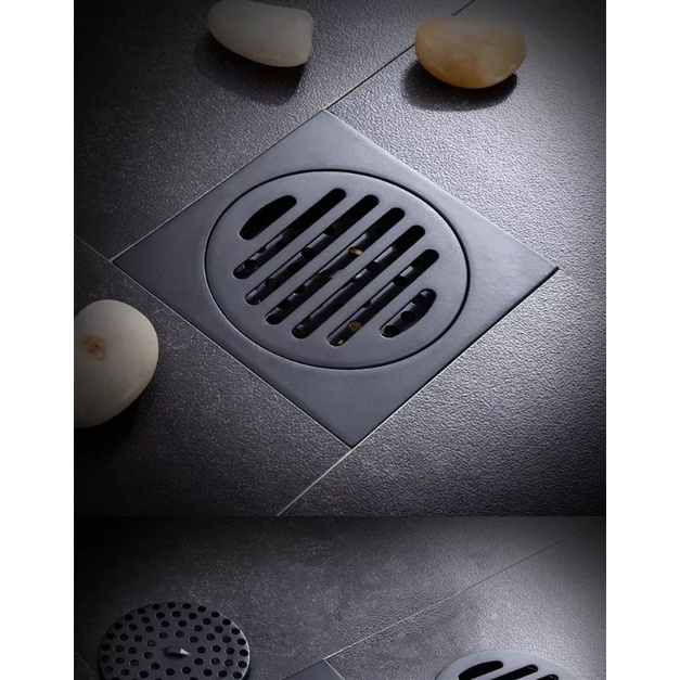 Jual Floor Drain Kotak Hitam Model Garis X Floor Drain Black Kotak