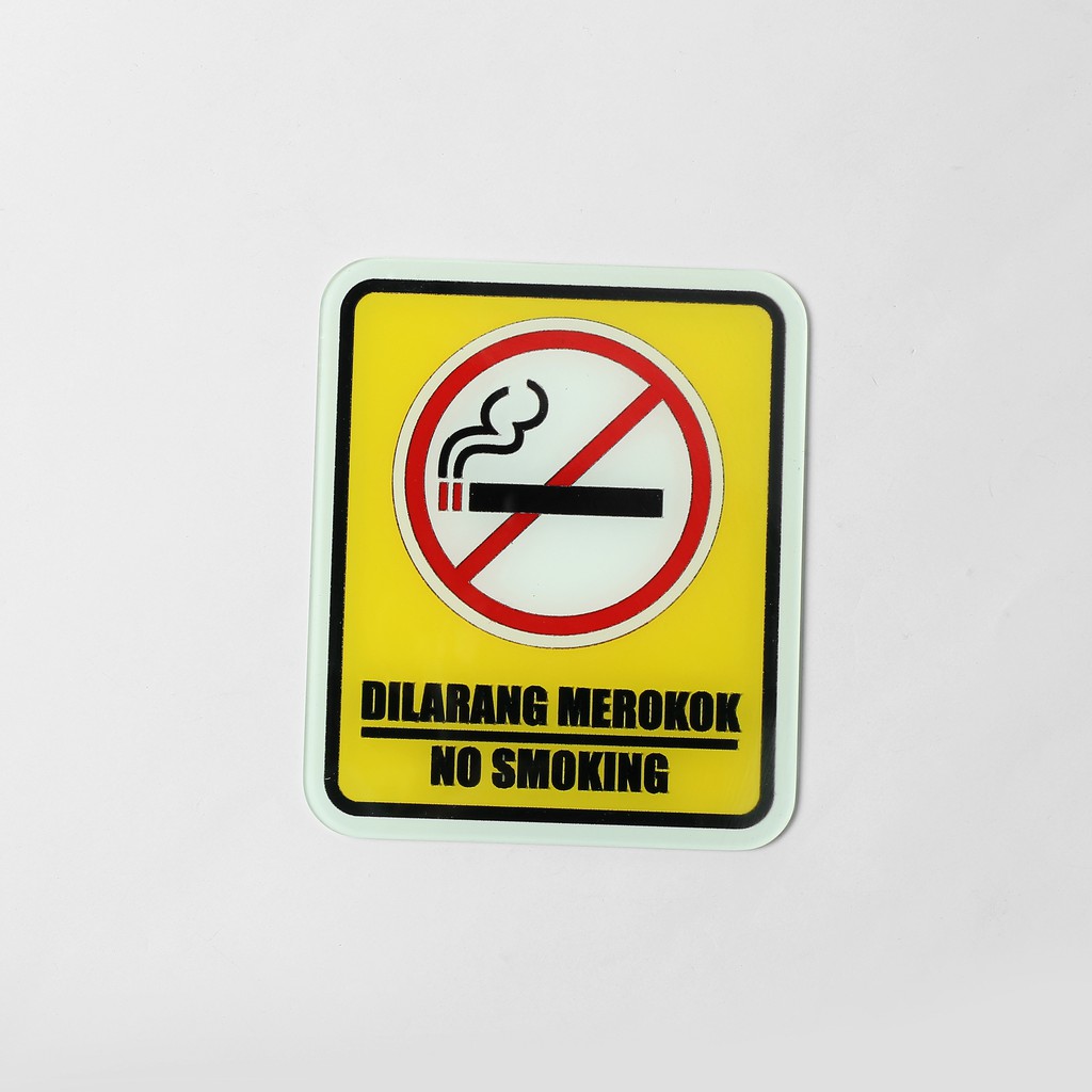 Jual Papan Akrilik Tanda Dilarang Merokok Plat Akrilik Tanda Sign