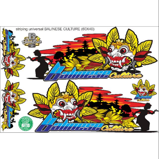 Jual Sticker printing BARONG universal,, cocok untuk segala jenis motor ...