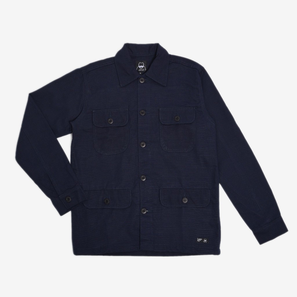 Jual BREY.CO Adams Jacket Navy 2 0 Canvas Solid Jaket Cavas Jaket Pria ...