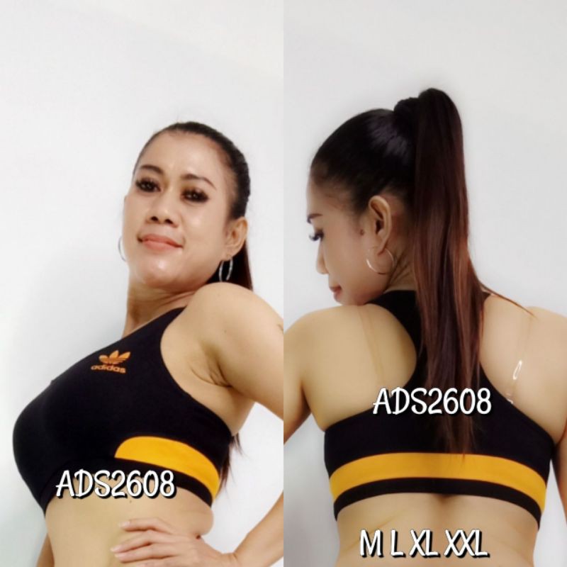 Bra Sport Senam Aerobik Cotton Spandex Super ADS2608 Aerobic Zumba Gym  Fitnes