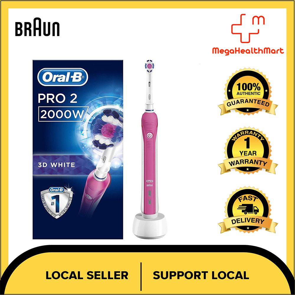 Jual Oral-B Pro 2 2000 3D White Electric Rechargeable Toothbrush ...