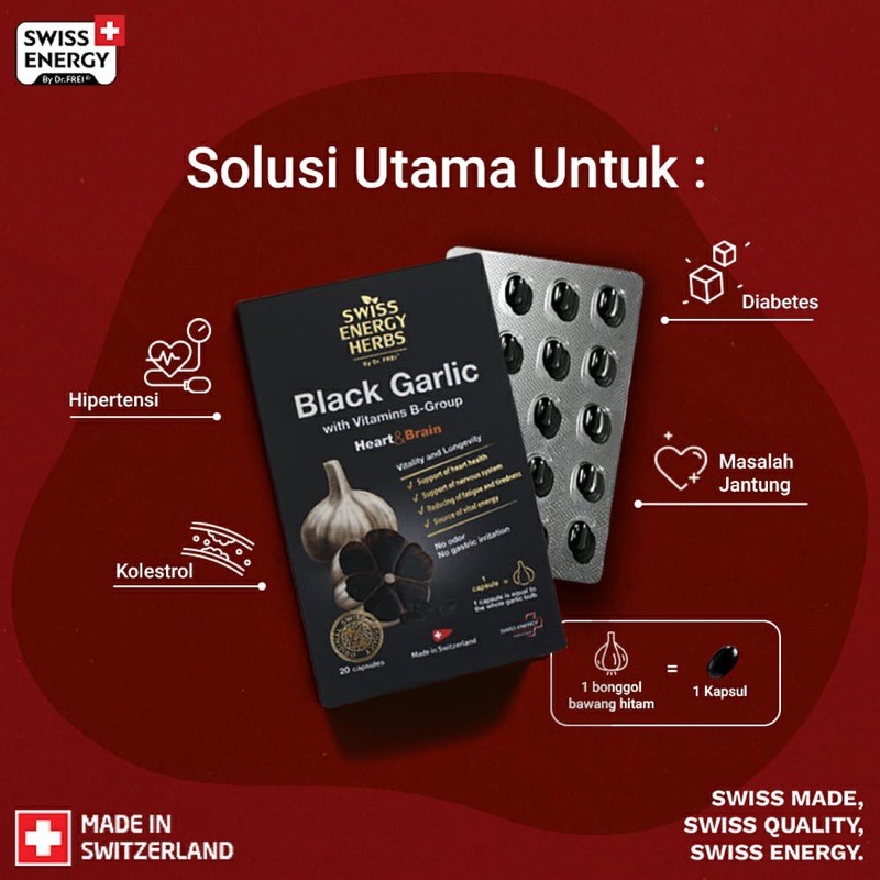 Jual Black garlic swiss energy herbs ORI 100 mengatasi kolesterol