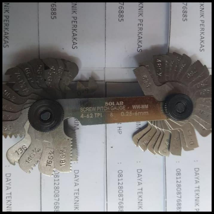 Jual Maldrat Screw Pitch Gauge Solar Alat Ukur Derat Mal Drat Solar Shopee Indonesia