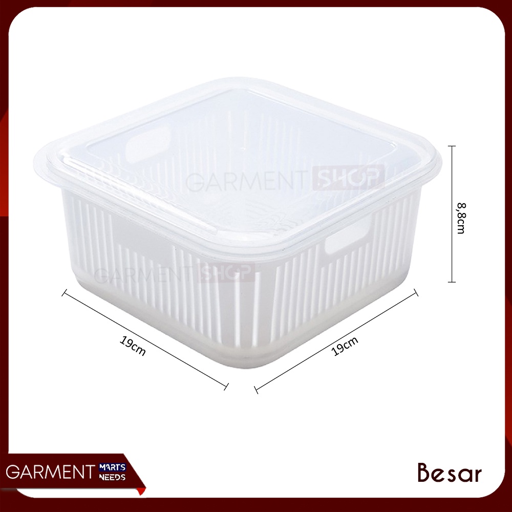 Jual Tempat Buah Sayur Saringan Serbaguna Kotak Penyimpanan Kulkas Storage Box Multifungsi 5193