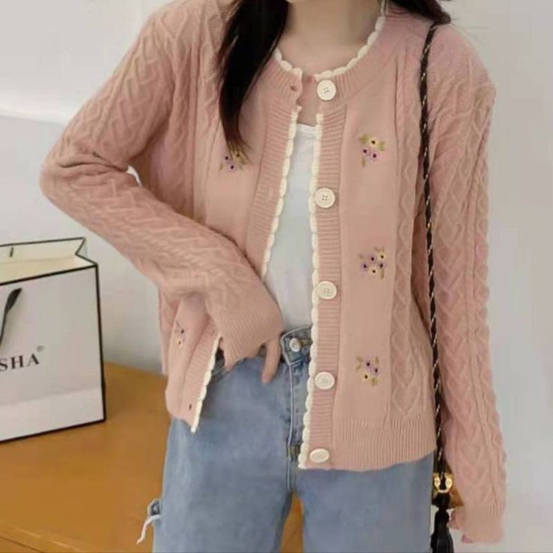 Jual M Fesyen Neya Korean Cardigan Import Knit Rajut Ootd Korean Style Cardigan Jumbo Tebal