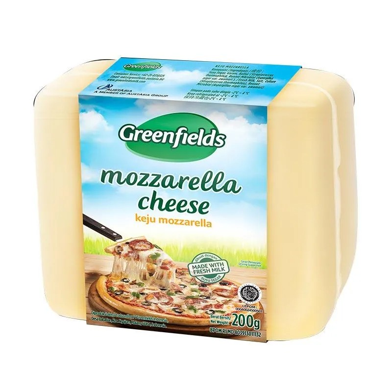 Jual Greenfields Mozarella Cheese |Keju Greenfield 200 g | Shopee Indonesia