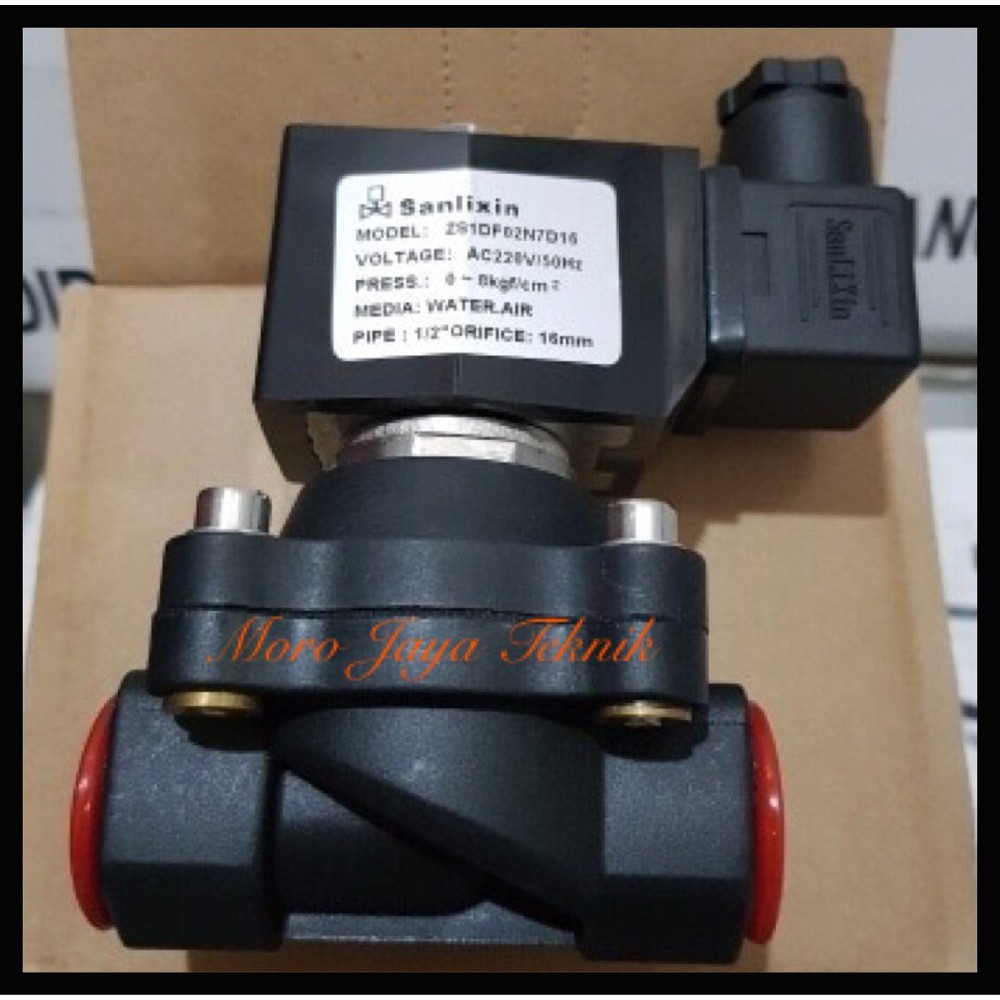 Jual Dijual Solenoid Valve Plastik Nilon 1 per 2 Inch AC 220Volt ...