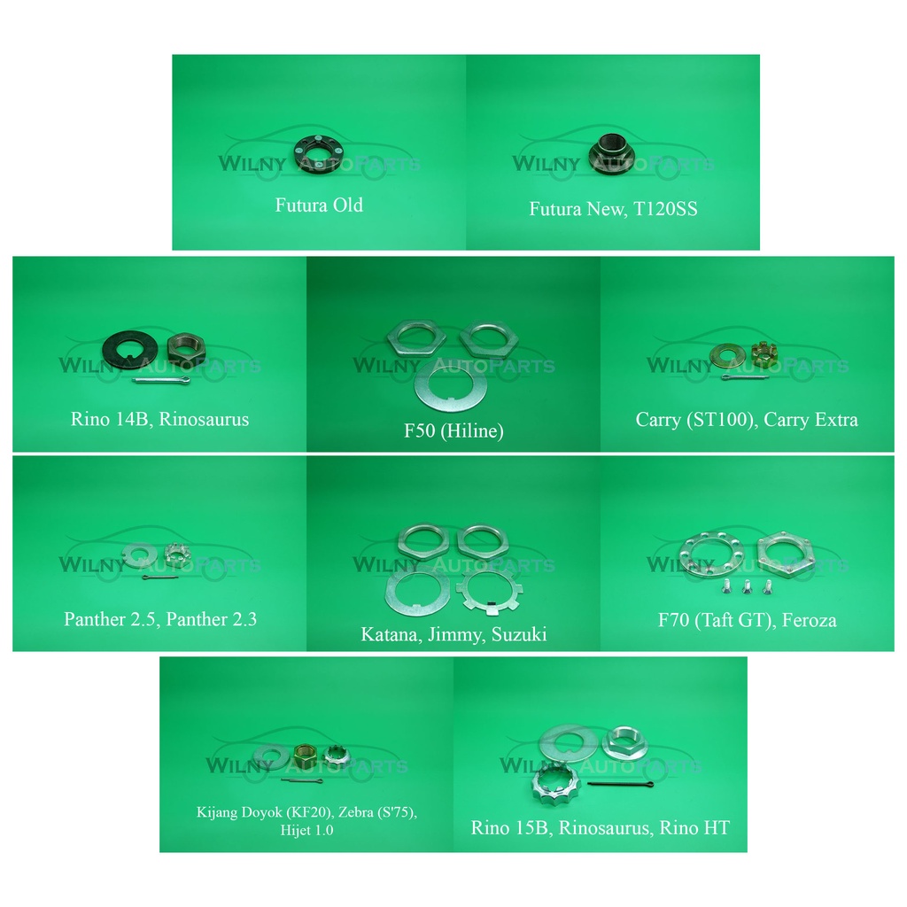 Jual Mur As Roda FR Depan Nut Axle Shaft F50 Taft Hiline F70 Feroza ...
