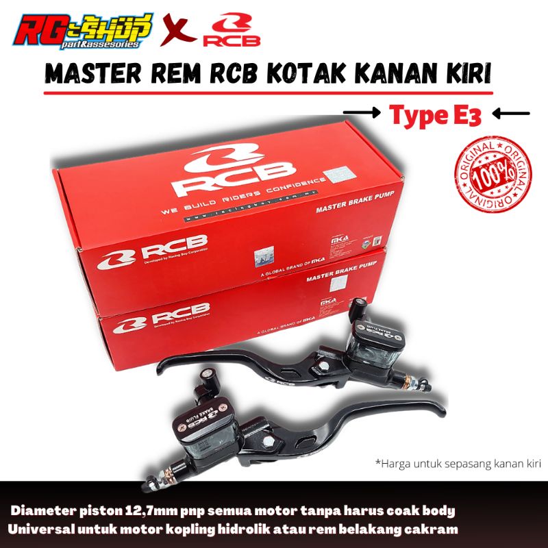 Jual master rem kanan kiri RCB racing boy kotak E3 12,7mm nmax ADV ...