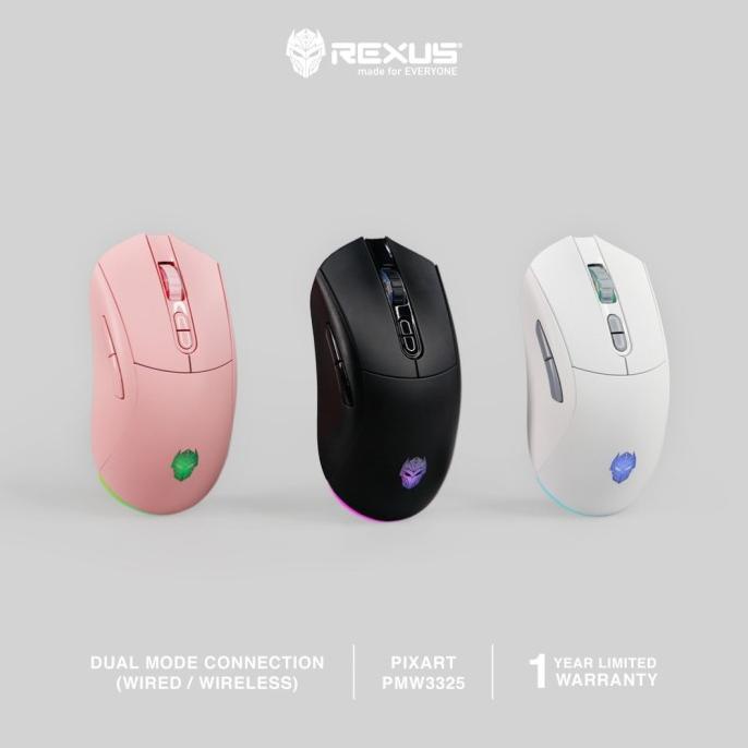 Jual Rexus Arka 107 / Rx107 Mouse Wireless Gaming Dual Connection ...